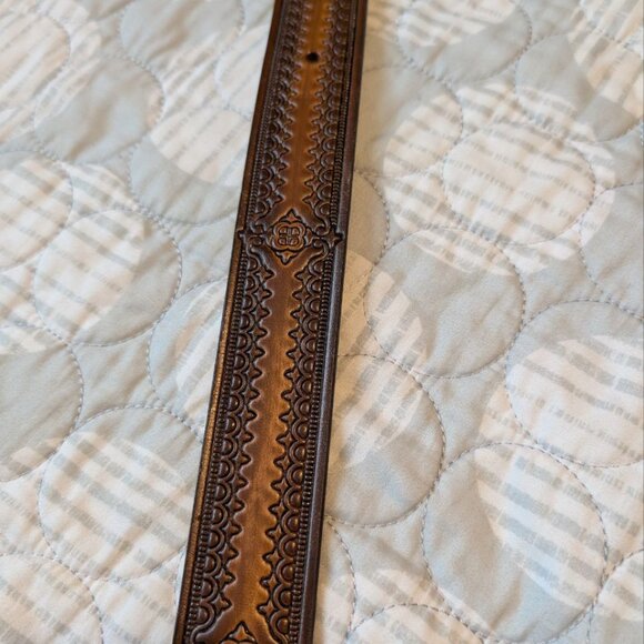 Vintage Men`s Award Design Medals Leather belt with solid brass Racoon buckle 32 - Picture 4 of 15